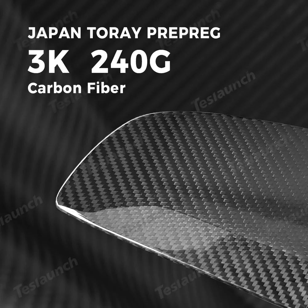 [Real Carbon Fiber] Dashboard Vent Trim for Tesla Model Y Juniper 2025+