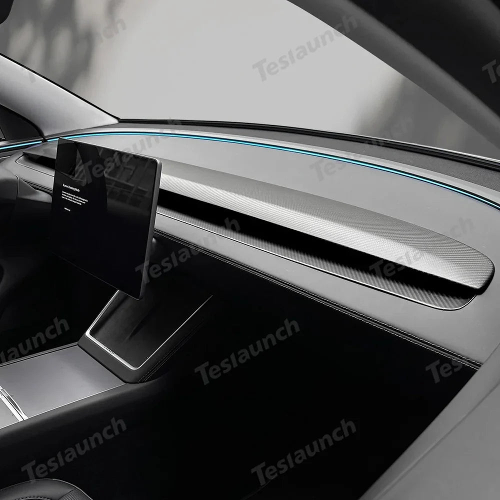 [Real Carbon Fiber] Dashboard Vent Trim for Tesla Model Y Juniper 2025+
