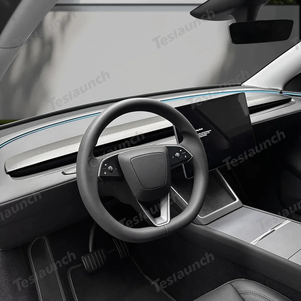 [Real Carbon Fiber] Dashboard Vent Trim for Tesla Model Y Juniper 2025+