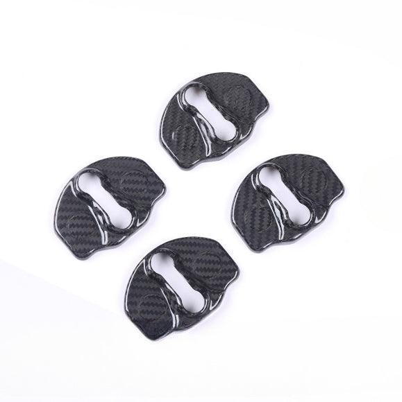 [Real Carbon Fiber] Door Latch Lock Cover Protector for Tesla Model 3/Y (4pcs) (2017-2023)