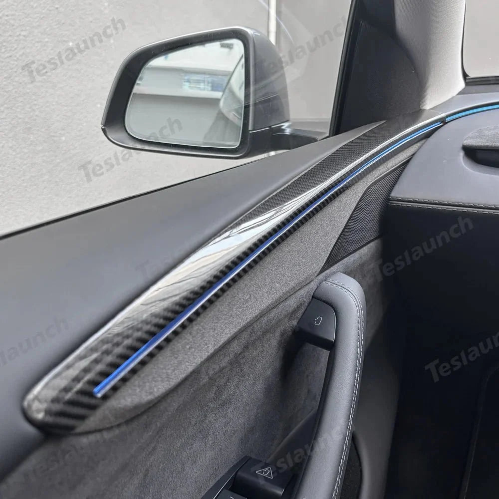 [Real Carbon Fiber] Door Trim Cover for Tesla Model Y Juniper 2025+ (4 Pcs)