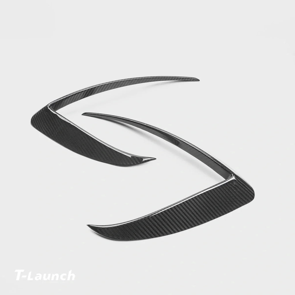 [Real Carbon Fiber] Fog Light Trim (2 Pcs) for Tesla Model X 2021+
