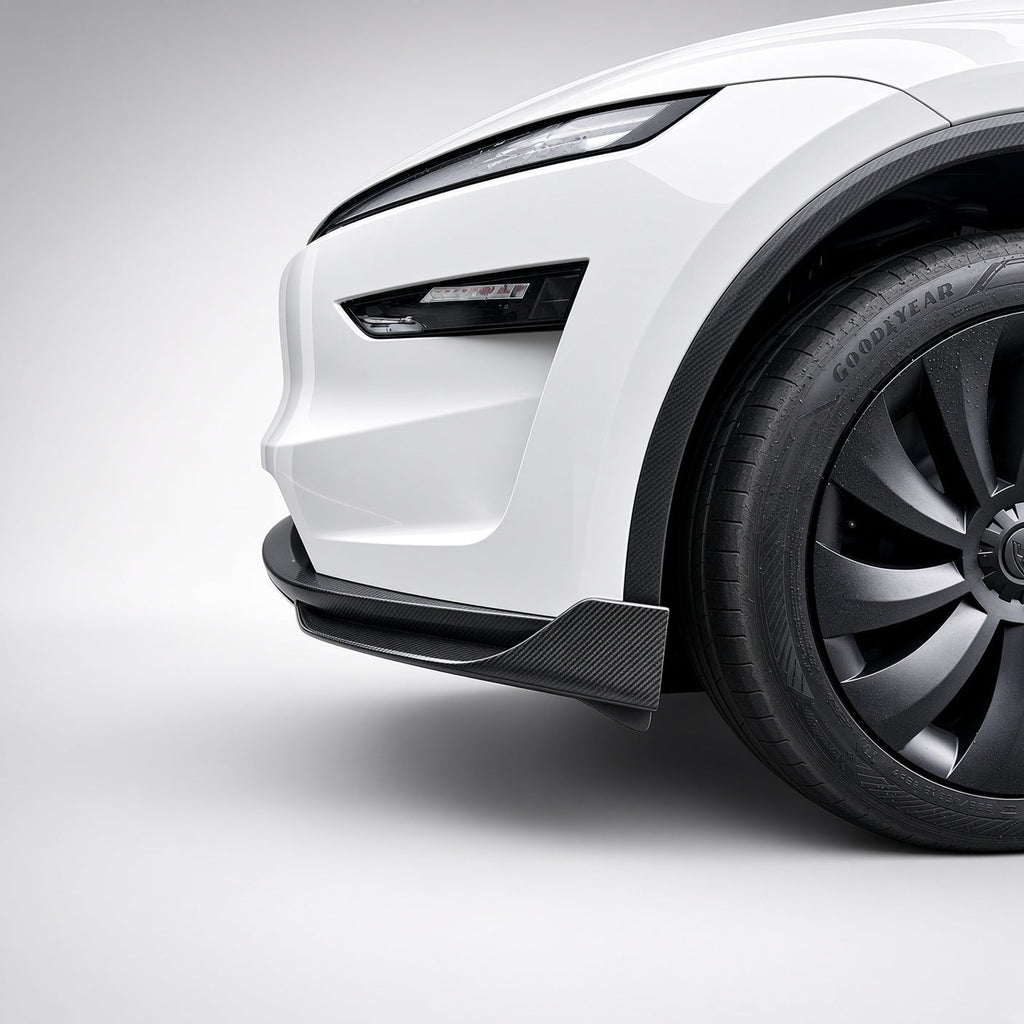 Real Carbon Fiber Front Bumper Corner Trim for Model Y Juniper / Model 3 Highland