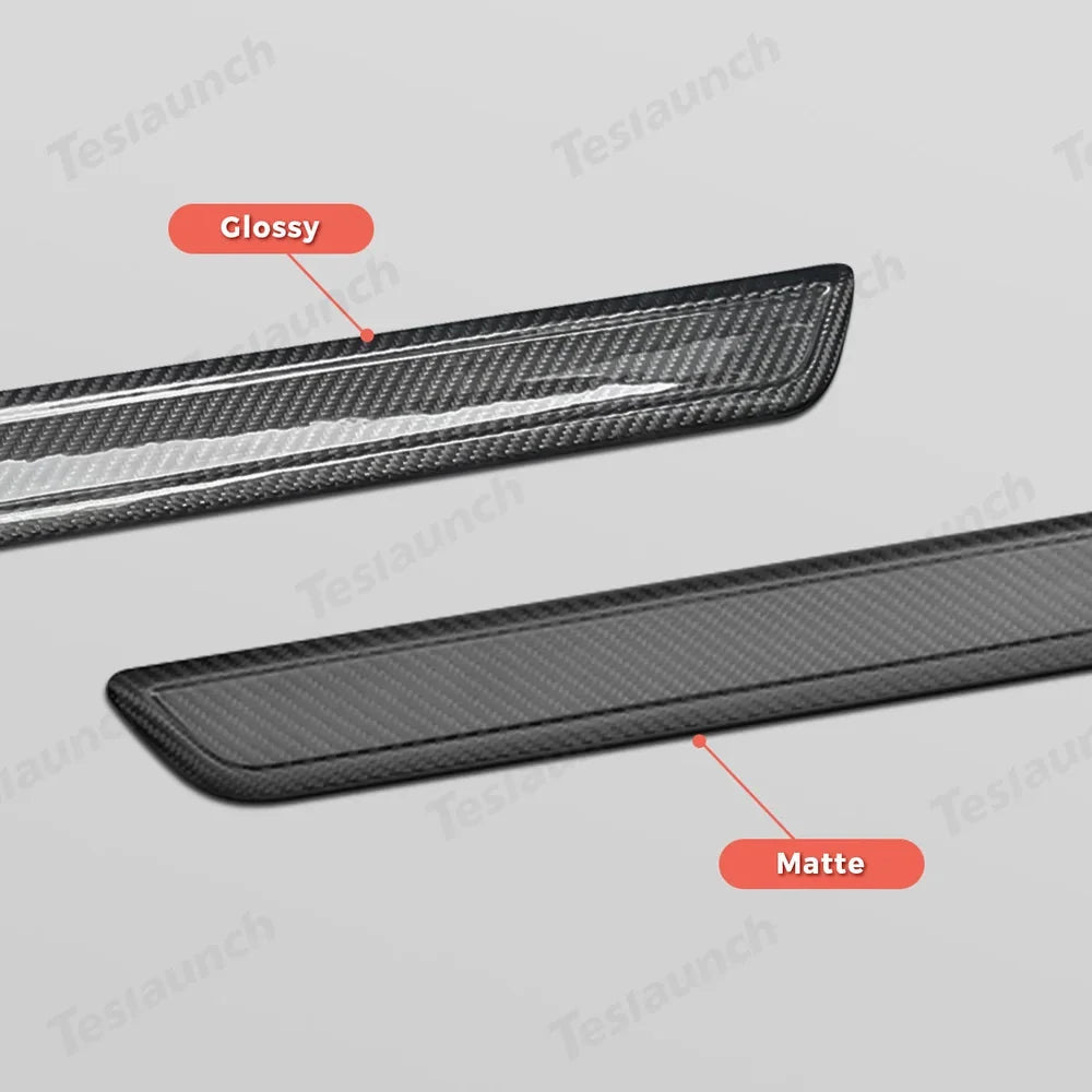 [Real Carbon Fiber] Front Door Sill Protectors for Tesla Model Y Juniper 2025+ (2PCS)