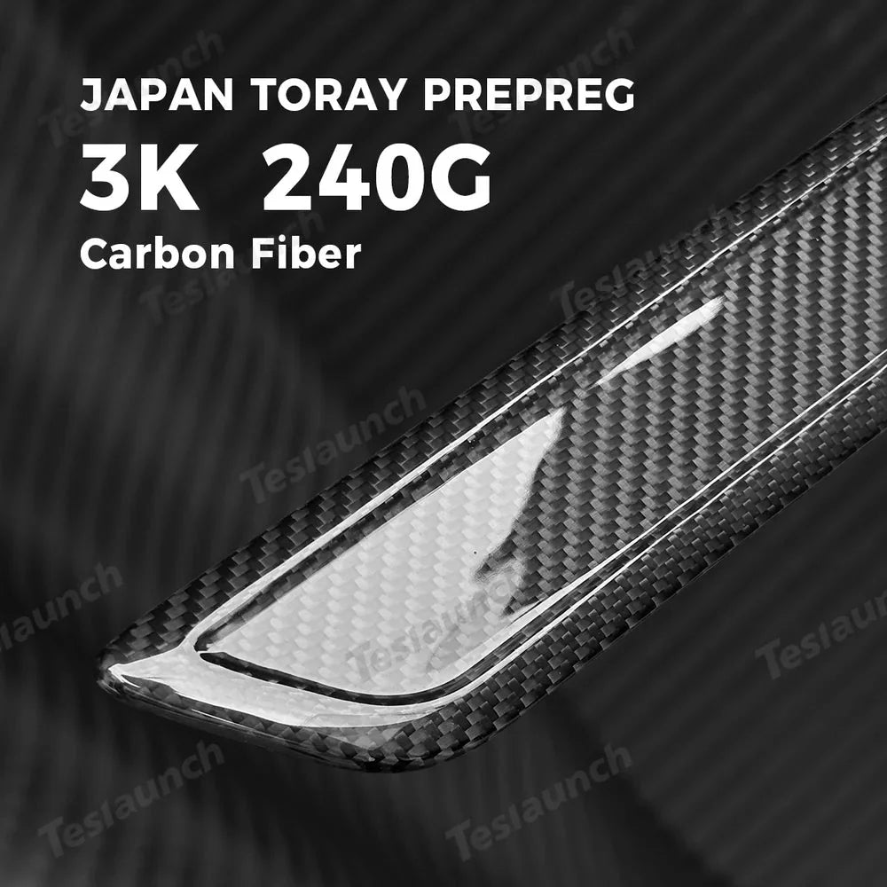 [Real Carbon Fiber] Front Door Sill Protectors for Tesla Model Y Juniper 2025+ (2PCS)