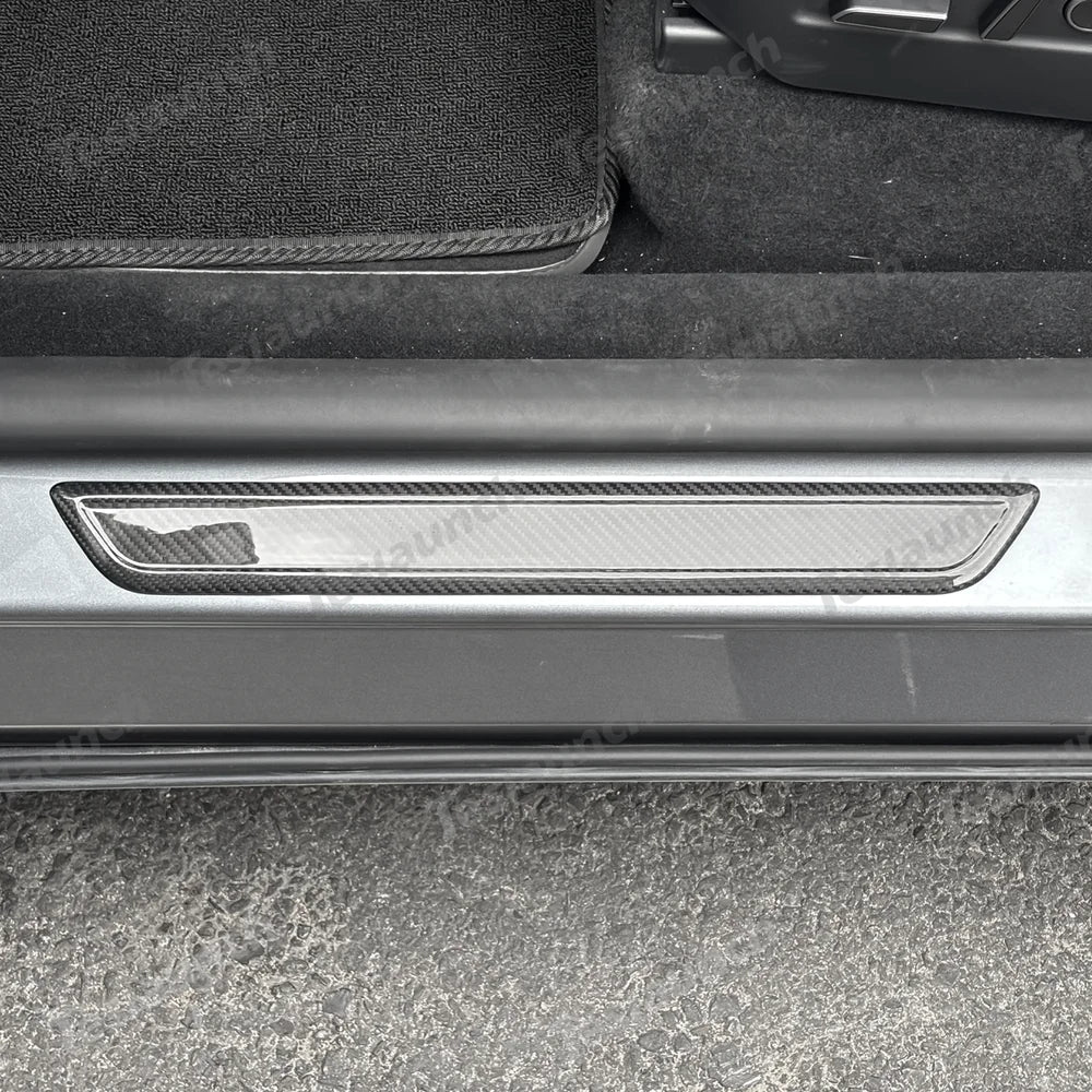 [Real Carbon Fiber] Front Door Sill Protectors for Tesla Model Y Juniper 2025+ (2PCS)