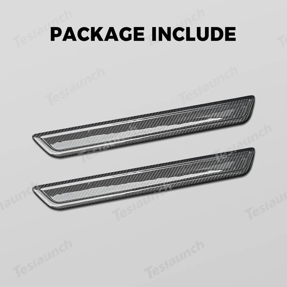 [Real Carbon Fiber] Front Door Sill Protectors for Tesla Model Y Juniper 2025+ (2PCS)
