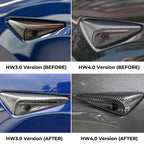 Full Side Camera Covers for Tesla Model 3 / Y - Carbon Fiber Exterior Mods