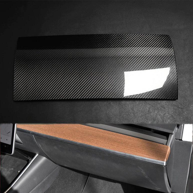 [Real Carbon Fiber] Glove Box Cover for Tesla Model 3/Y (2017-2023)
