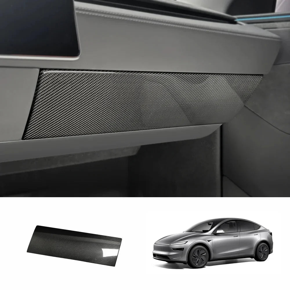 [Real Carbon Fiber] Glove Box Cover for Tesla Model Y Juniper 2025+