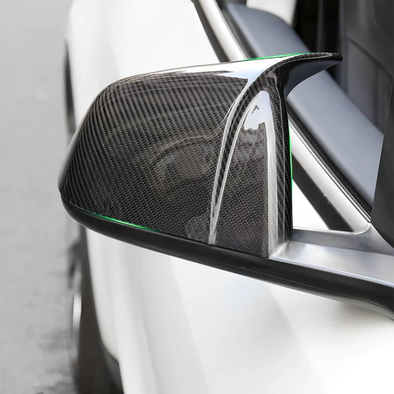 [Real Carbon Fiber] GT Style Rear View Mirrors Cover Cap for Tesla Model X 2021+
