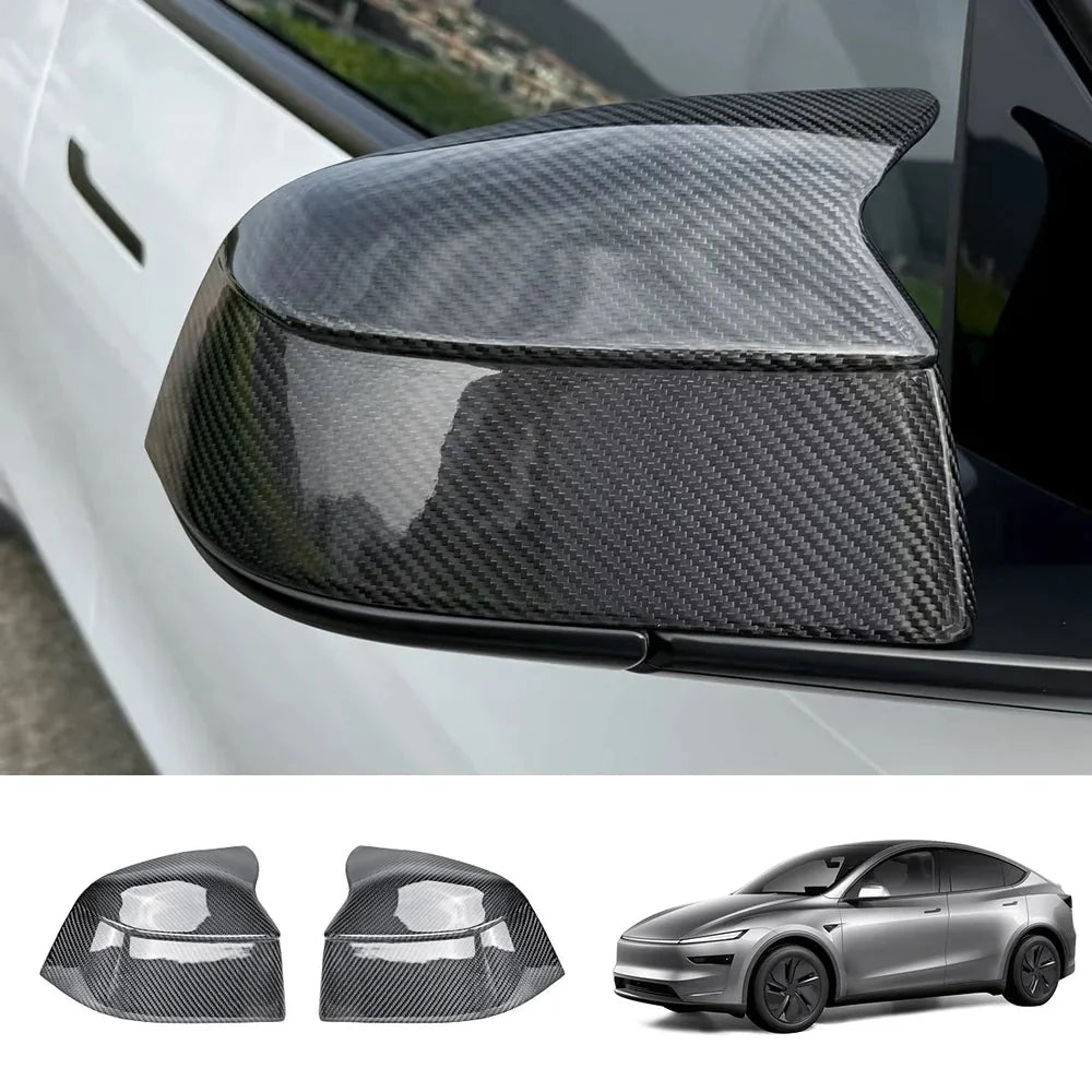 [Real Carbon Fiber] GT-Style Side Mirror Cover Caps for Tesla Model Y Juniper 2025+