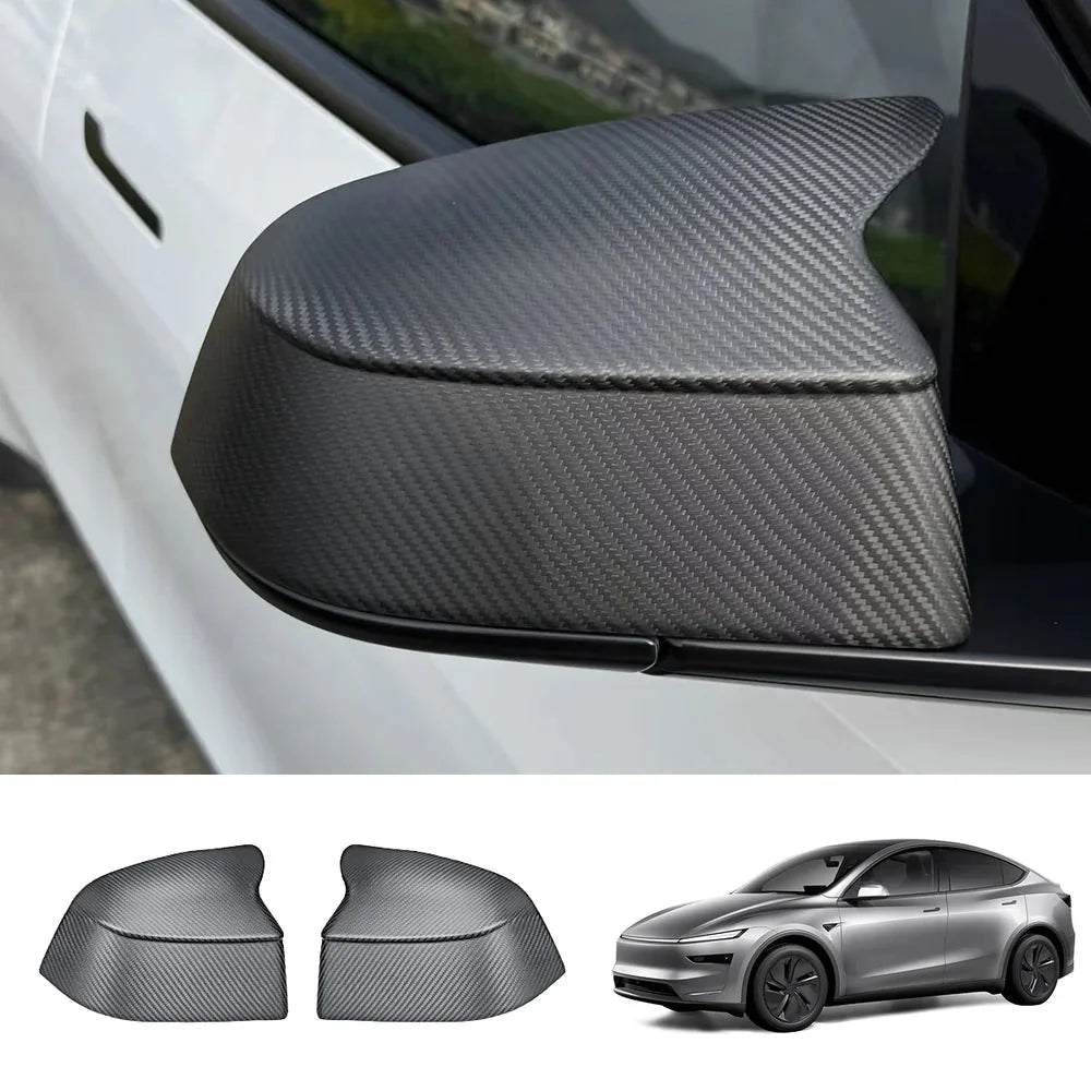 [Real Carbon Fiber] GT-Style Side Mirror Cover Caps for Tesla Model Y Juniper 2025+