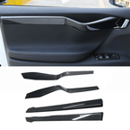 [Real Carbon Fiber] Inner Door Panel Trim Strips For Tesla Model X (2014-2020)