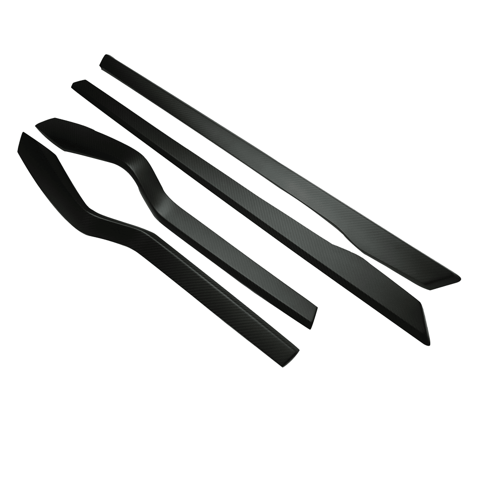[Real Carbon Fiber] Inner Door Panel Trim Strips For Tesla Model X (2014-2020)