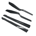 [Real Carbon Fiber] Inner Door Panel Trim Strips For Tesla Model X (2014-2020)