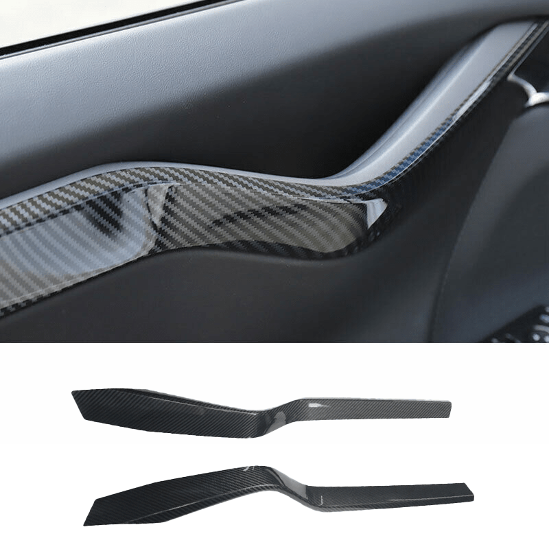 [Real Carbon Fiber] Inner Door Panel Trim Strips For Tesla Model X (2014-2020)