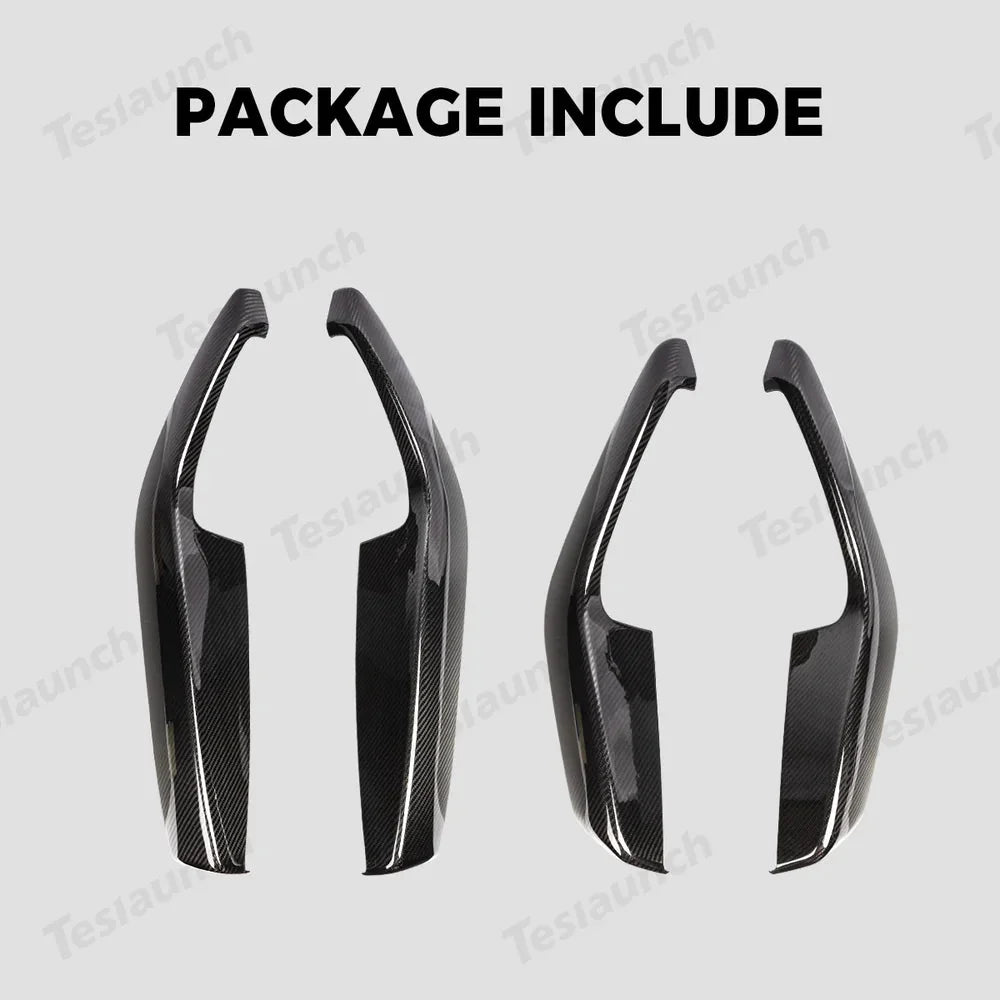 [Real Carbon Fiber] Interior Door Armrest Trim Covers for Tesla Model Y Juniper 2025+ (4PCS)