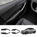 [Real Carbon Fiber] Interior Door Armrest Trim Covers for Tesla Model Y Juniper 2025+ (4PCS)