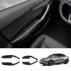 [Real Carbon Fiber] Interior Door Armrest Trim Covers for Tesla Model Y Juniper 2025+ (4PCS)