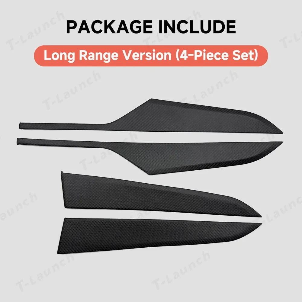 [Real Carbon Fiber] Interior Door Panel Trim Cover for Tesla Model Y Juniper 2025+