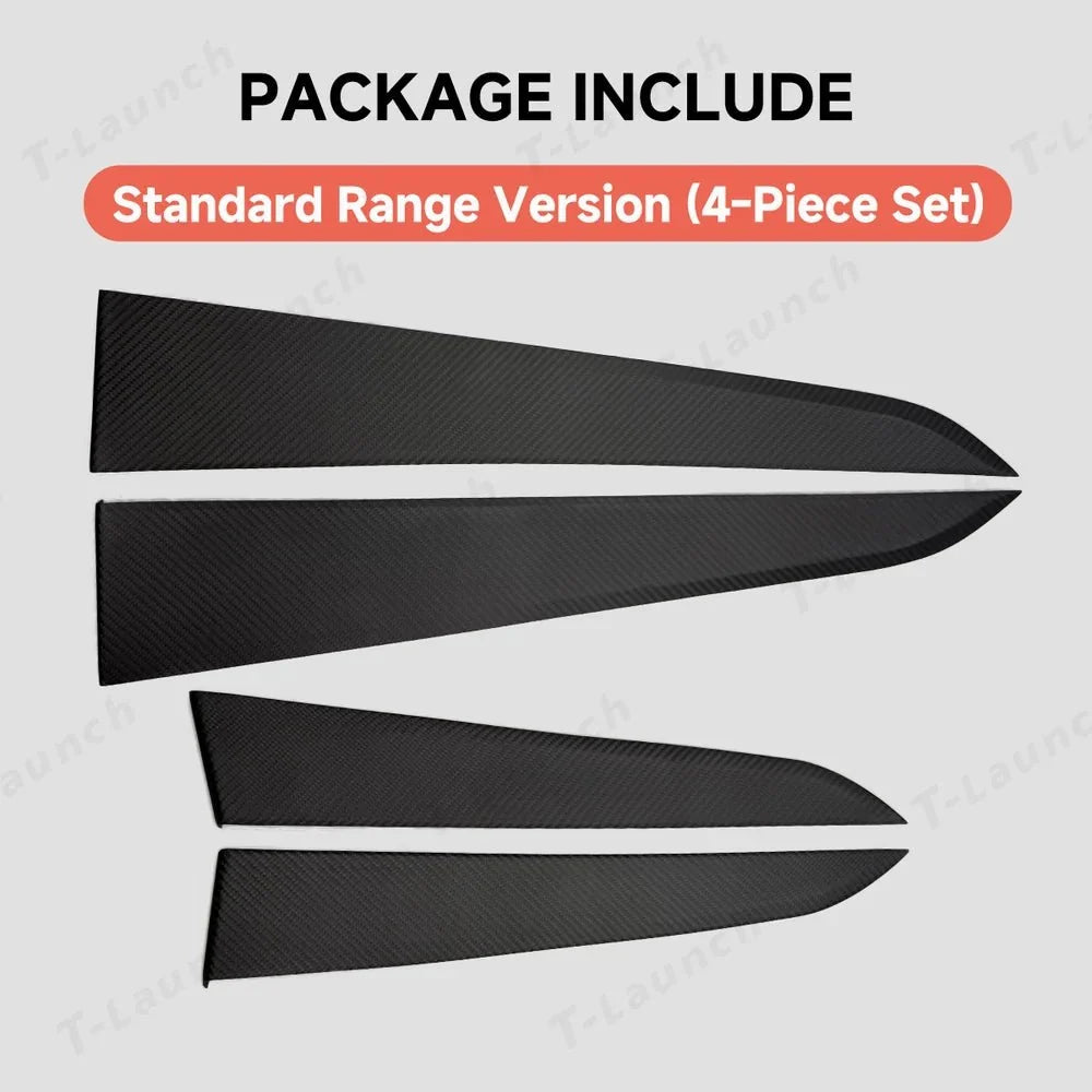 [Real Carbon Fiber] Interior Door Panel Trim Cover for Tesla Model Y Juniper 2025+