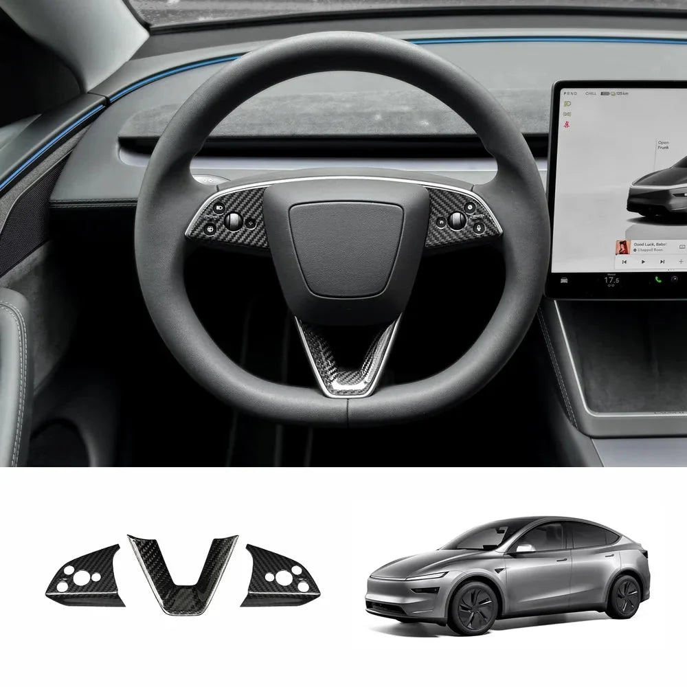 [Real Carbon Fiber] Interior & Exterior Upgrade Kit for Tesla Model Y Juniper 2025+