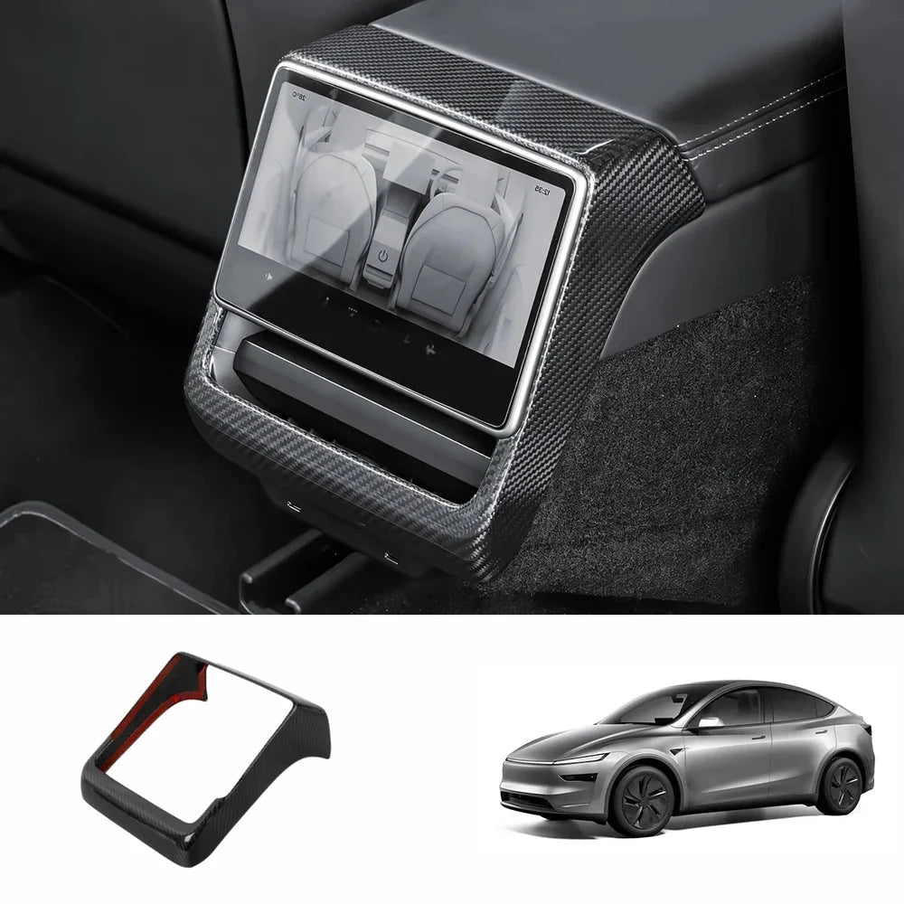 [Real Carbon Fiber] Rear AC Vent Cover for Tesla Model Y Juniper 2025+