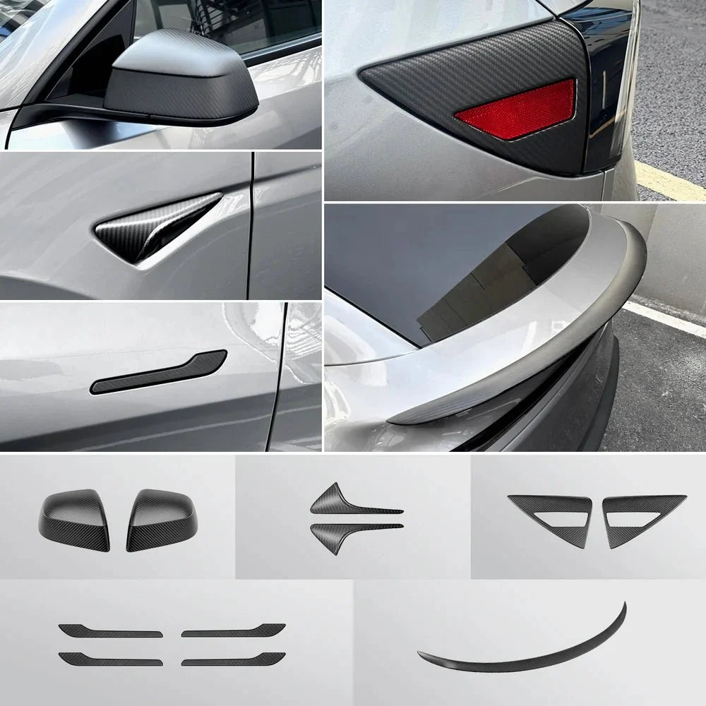 [Real Carbon Fiber] Interior & Exterior Upgrade Kit for Tesla Model Y Juniper 2025+