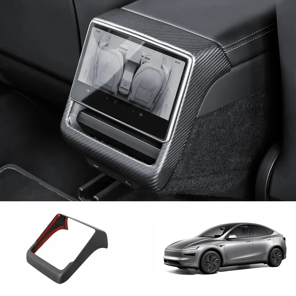 [Real Carbon Fiber] Rear AC Vent Cover for Tesla Model Y Juniper 2025+