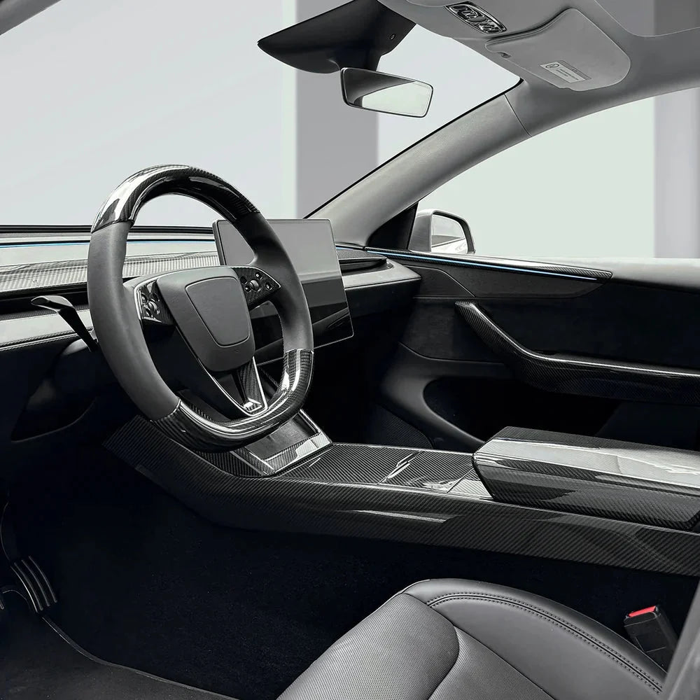 [Real Carbon Fiber] Interior & Exterior Upgrade Kit for Tesla Model Y Juniper 2025+