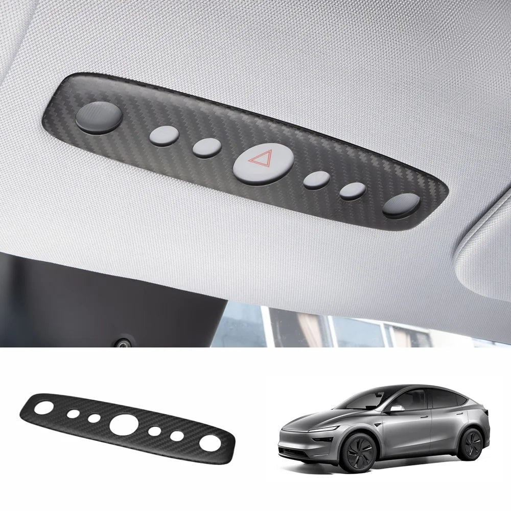 [Real Carbon Fiber] Reading Light Cover for Tesla Model Y Juniper 2025+