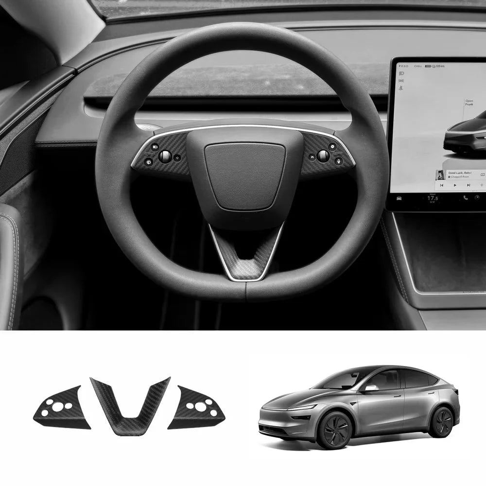 [Real Carbon Fiber] Interior & Exterior Upgrade Kit for Tesla Model Y Juniper 2025+