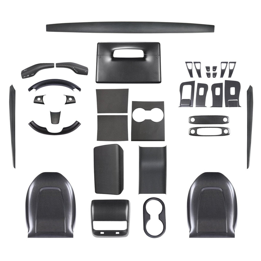 Real Carbon Fiber Interior Mods Wrap Kit for Tesla Model 3 / Y