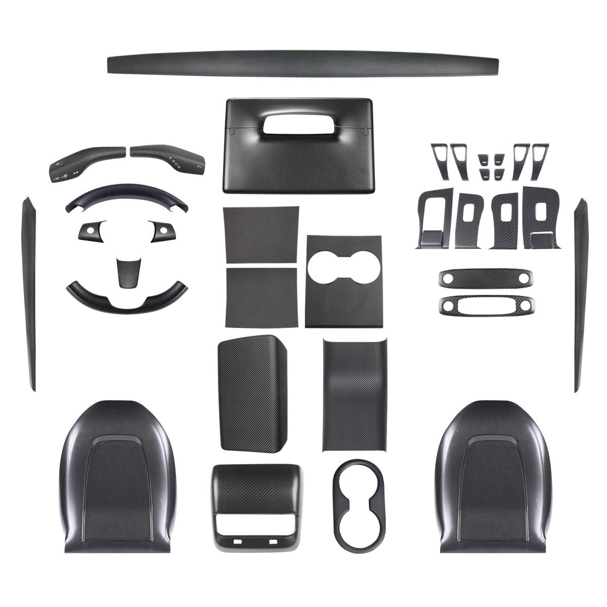 Real Carbon Fiber Interior Mods Wrap Kit for Tesla Model 3 / Y
