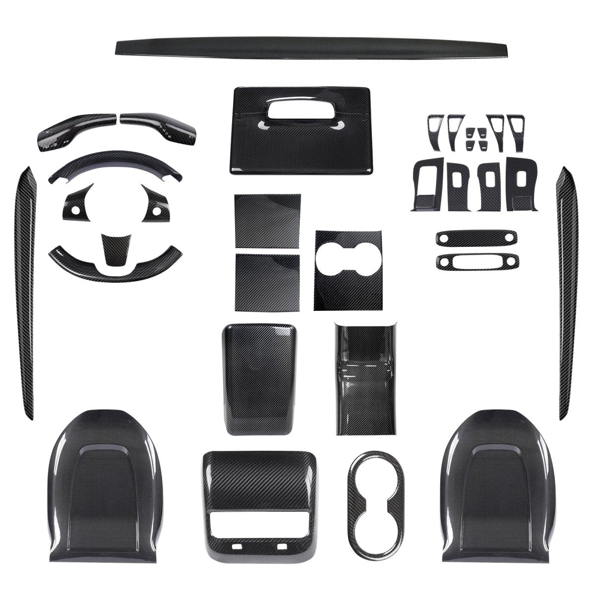 Real Carbon Fiber Interior Mods Wrap Kit for Tesla Model 3 / Y