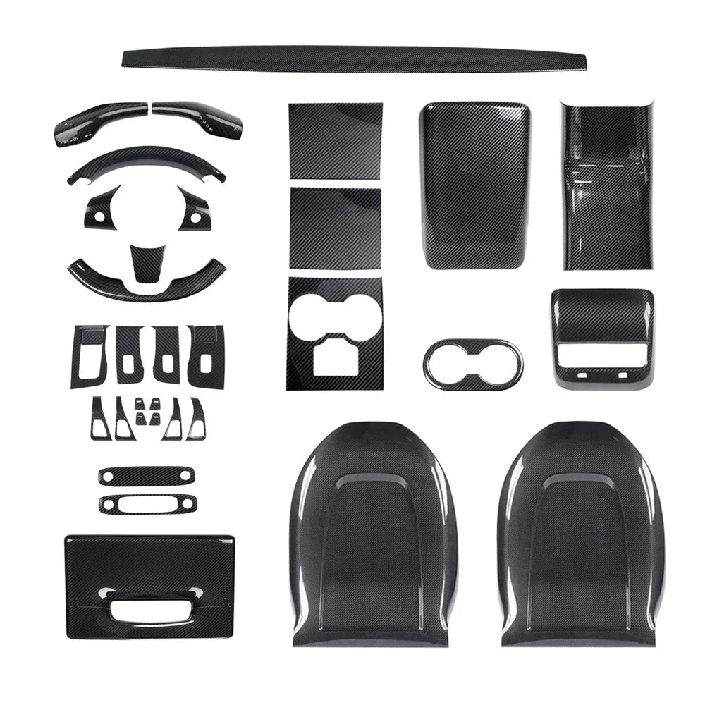Real Carbon Fiber Interior Mods Wrap Kit for Tesla Model 3 / Y