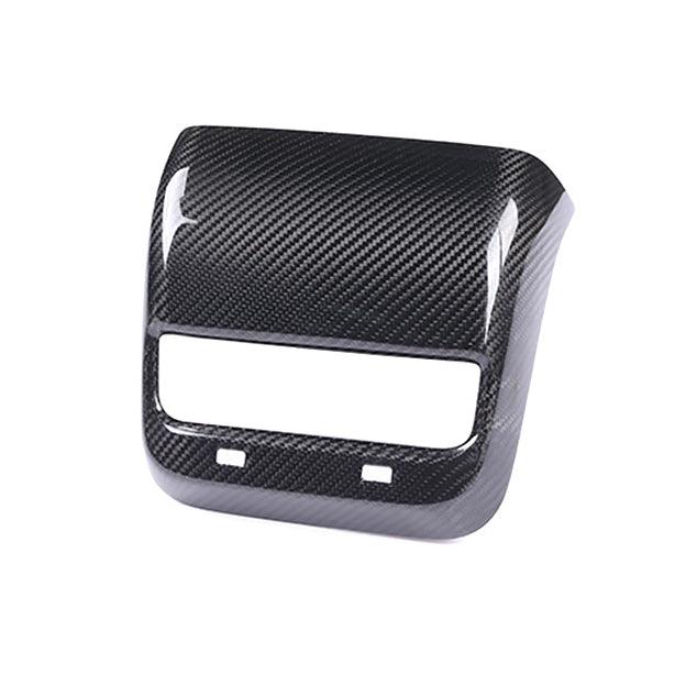 [Real Carbon Fiber] Model 3/Y Backseat Vent Overlay, Center Console Wrap Cover (2017-2023)
