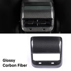 [Real Carbon Fiber] Model 3/Y Backseat Vent Overlay, Center Console Wrap Cover (2017-2023)