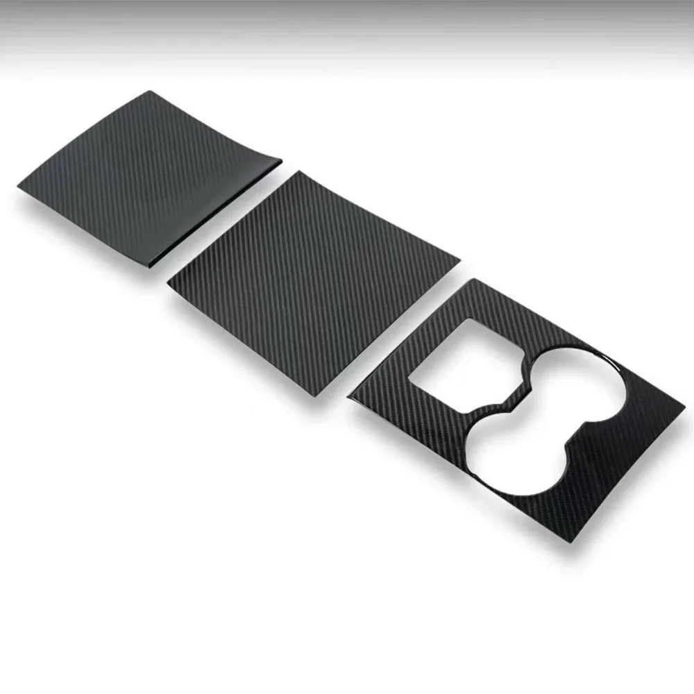 [Real Carbon Fiber] Model 3/Y Center Console Overlays, Decoration Wrap Cover (Gen. 1) (2017-2020)