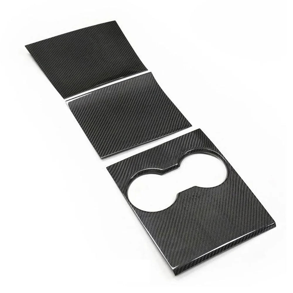 [Real Carbon Fiber] Model 3/Y Center Console Overlays, Decoration Wrap Cover (Gen. 1) (2017-2020)