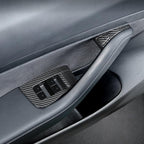 [Real Carbon Fiber] Model 3/Y Door Window Switch Cover, Door Switch Wrap Overlay (12 Pcs)