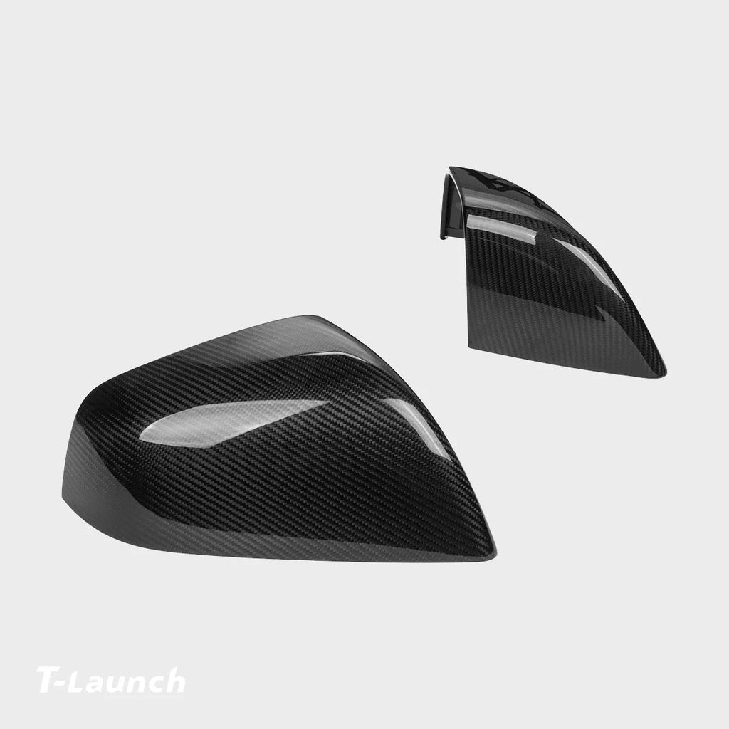 [Real Carbon Fiber] OEM Rear View Mirror Covers (1 Pair) for Tesla Model X 2021+