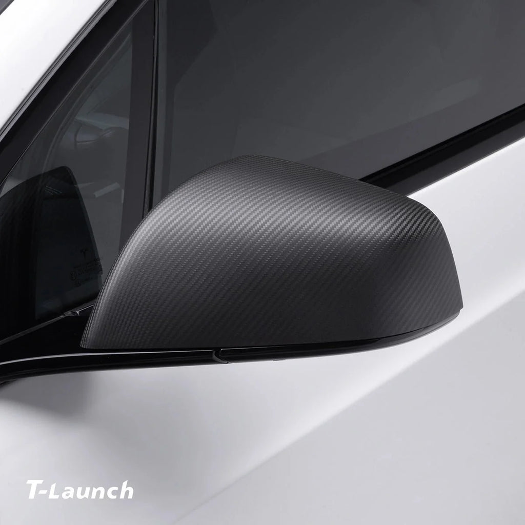 [Real Carbon Fiber] OEM Rear View Mirror Covers (1 Pair) for Tesla Model X 2021+