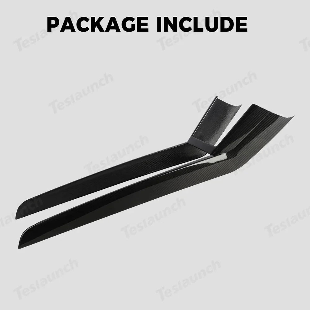 [Real Carbon Fiber] One-Piece Center Console Side Trim for Tesla Model Y Juniper 2025+