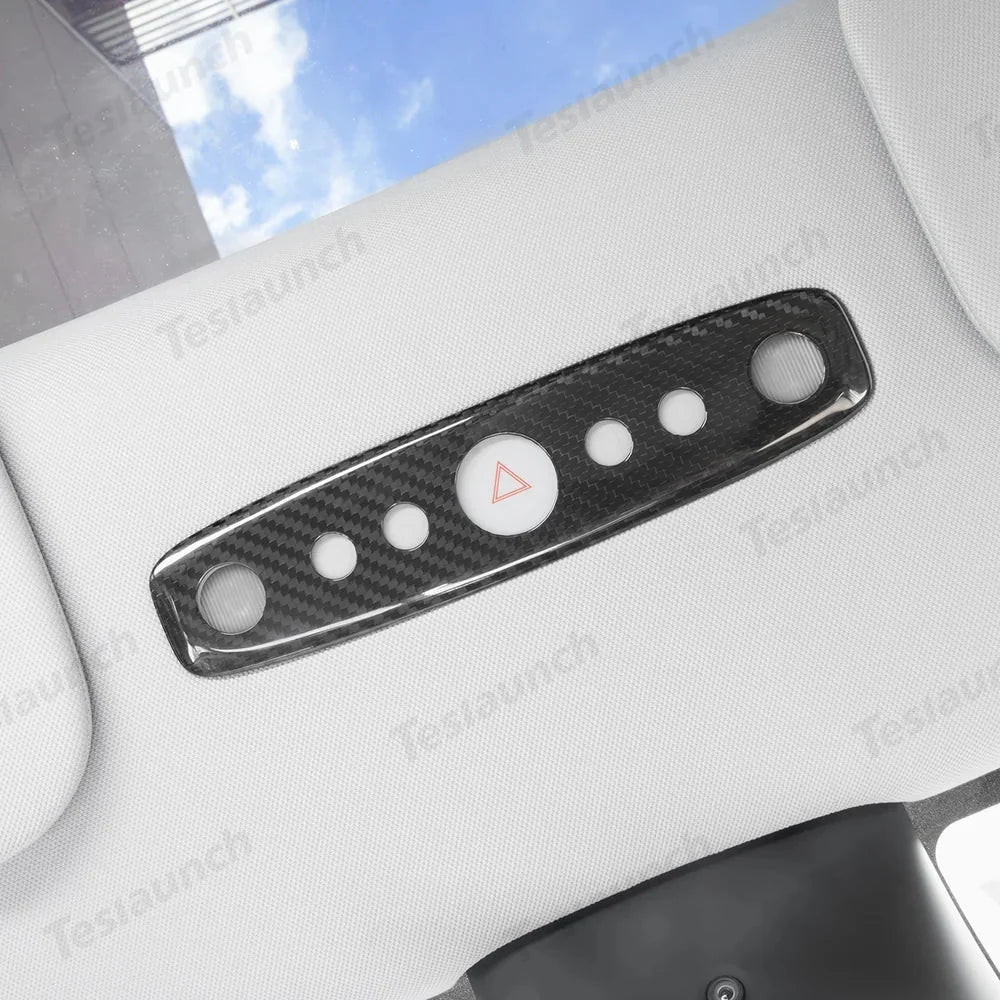 [Real Carbon Fiber] Reading Light Cover for Tesla Model Y Juniper 2025+
