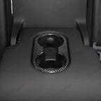 [Real Carbon Fiber] Rear Armrest Cup Holder Cover for Tesla Model Y Juniper 2025+