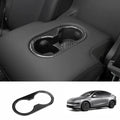 [Real Carbon Fiber] Rear Armrest Cup Holder Cover for Tesla Model Y Juniper 2025+