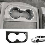 [Real Carbon Fiber] Rear Cup Holder Cover for Tesla Model S 2021+