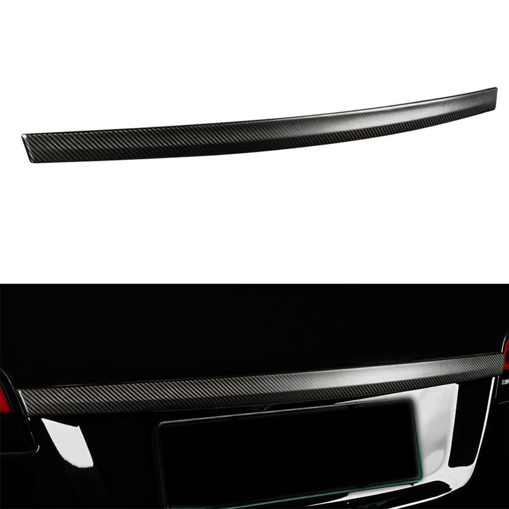 [Real Carbon Fiber] Rear Tailgate Trim Strip Cover for Model S 2022.06+